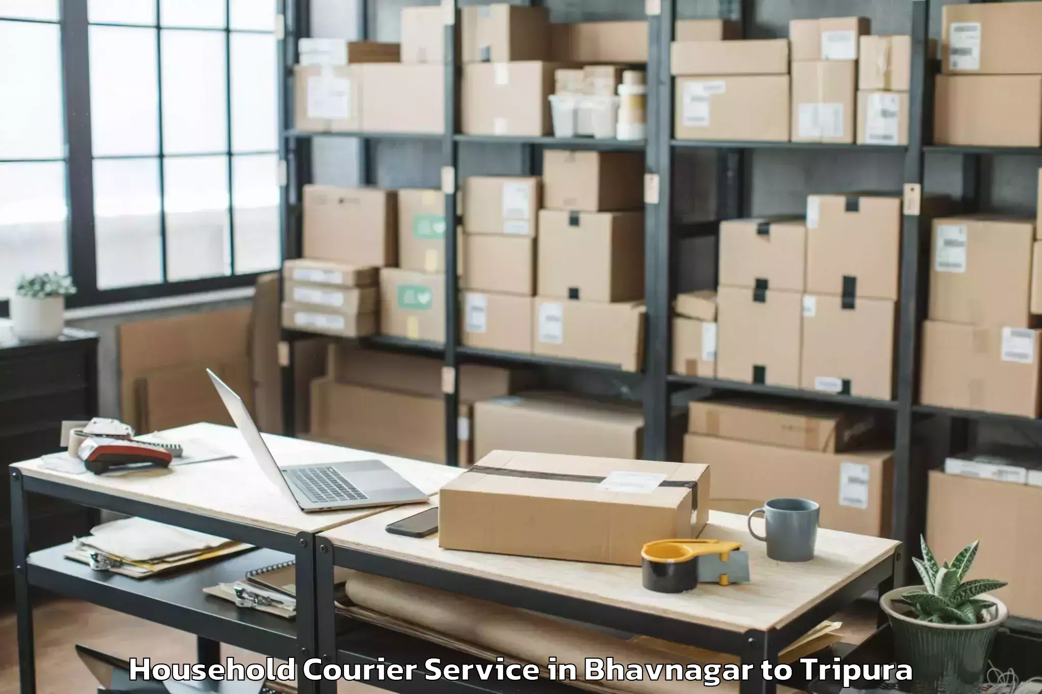 Get Bhavnagar to Manughat Household Courier